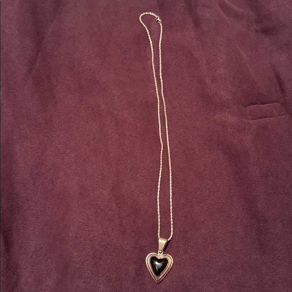Silver Heart Pendant Necklace